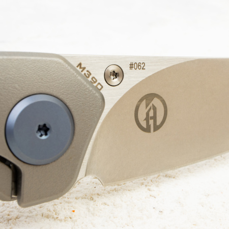 Нож Maxace YU, Bohler M390, Titanium Orange Peel Нож Maxace YU, Bohler M390, Titanium Orange Peel