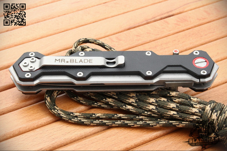 Mr.Blade Ferat, D2 Stonewash Serrated, Black G10 - купить в интернет-магазине Blademan