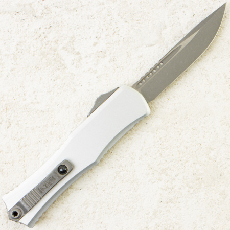 Нож Microtech Hera II Mini, Apocalyptic, M390, Aluminium Clear, 1703M-10 Нож Microtech Hera II Mini, Apocalyptic, M390, Aluminium Clear, 1703M-10