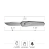 Нож Remette Swordfish Tanto, 14C28N, Titanium/Carbon Black Inlay Handle, ZL103C2