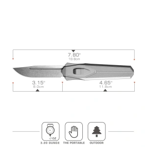 Нож Remette Swordfish Tanto, 14C28N, Titanium/Carbon Black Inlay Handle, ZL103C2