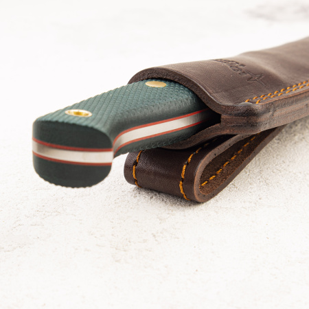 Нож Южный Крест Нессмук Норд Хантер, CPR, Конвекс, Микарта изумруд, Насечка - купить в интернет-магазине Blademan