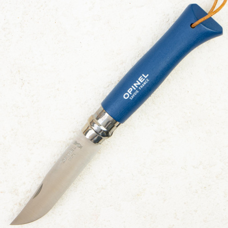 Нож Opinel №8 Trekking, 12C27, Wood Blue, Кожаный Чехол, 1891