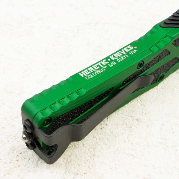 Нож Heretic Knives Colossus, CPM MagnaCut, Toxic Green Aluminum Handle, H042