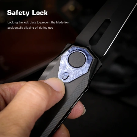 Нож Remette Infinite Power, M390, Titanium Black/Blue Handle, RTIP-D