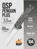 Нож QSP Penguin PLUS, 20CV, Aluminum Foil Carbon Fiber/Titanium, QS130XL-D1
