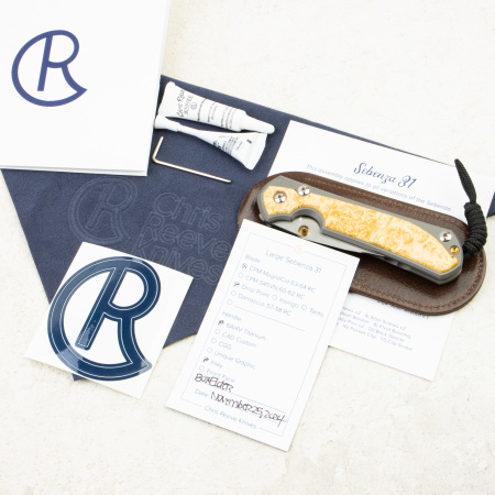 Нож Chris Reeve Large Sebenza 31 Inlay, CPM MagnaCut, Titanium/Box Elder Handle, L31-1108 Нож Chris Reeve Large Sebenza 31 Inlay, CPM MagnaCut, Titanium/Box Elder Handle, L31-1108
