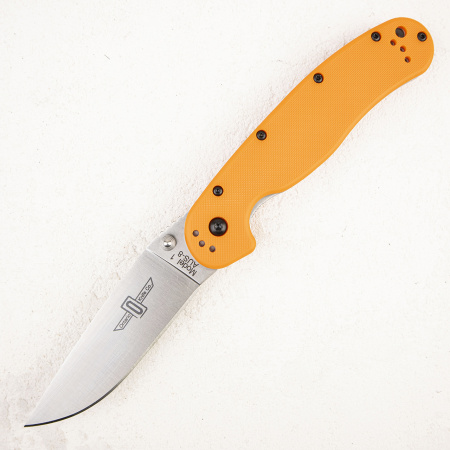 Нож Ontario Rat 1, AUS-8, Satin, Orange Nylon, 8848OR