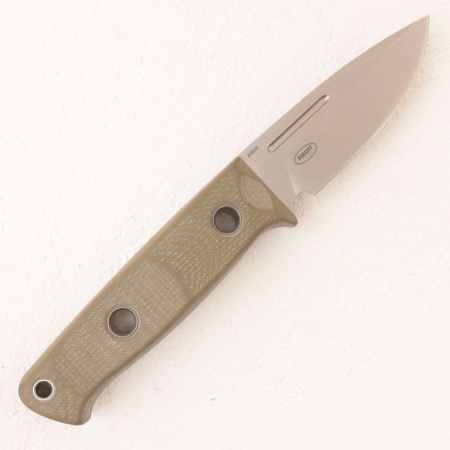 Нож Benchmade Mini Bushcrafter, S30V, OD Green G10 Handle, Brown Leather Sheath, 165-1