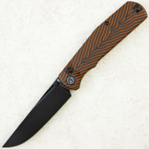 Нож Petrified Fish Lis, Black Stonewash, 10Cr15CoMov, G-Mascus Orange Handle, PFP14ODMDW Нож Petrified Fish Lis, Black Stonewash, 10Cr15CoMov, G-Mascus Orange Handle, PFP14ODMDW