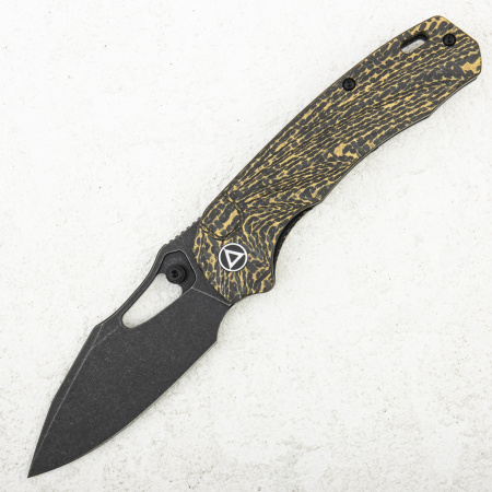 Нож QSP Hornbill, S35VN Black, Golden Carbon Fiber