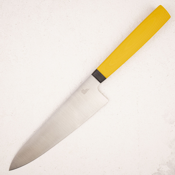 Нож мини шеф OWL CH160 F, Cromax PM, G10 Yellow - купить в интернет-магазине Blademan