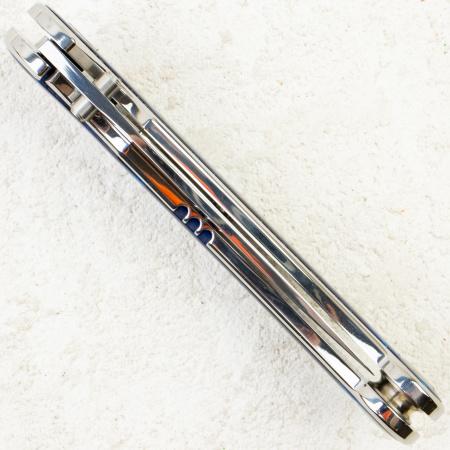 Нож QSP Dolphin, Mirror 14C28N, Resin Blue Handle, QS161-E Нож QSP Dolphin, Mirror 14C28N, Resin Blue Handle, QS161-E