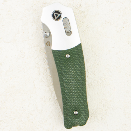 Нож QSP Vault, Stonewash-Satin 14C28N, Silver Bolster/Micarta Green, QS157-B1 Нож QSP Vault, Stonewash-Satin 14C28N, Silver Bolster/Micarta Green, QS157-B1