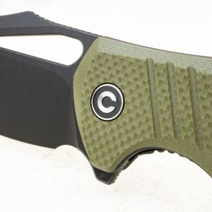 Нож CIVIVI BullTusk Flipper & Thumb Hole Knife OD Green Coarse G10, C23017-2 - складной туристические ножи из стали Нож CIVIVI BullTusk Flipper & Thumb Hole Knife OD Green Coarse G10, C23017-2 - складной туристические ножи из стали