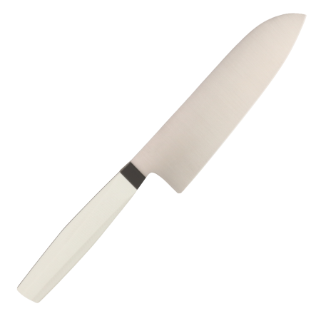Нож Сантоку OWL Knife SA160 F, N690 Cryo, G10 White Handle