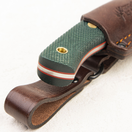 Нож Южный Крест Барибал, N690, Конвекс, Микарта Изумруд, Насечка - купить в интернет-магазине Blademan