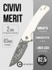 Нож CIVIVI Merit, Damascus Steel, G10 Ivory Handle, C24012-DS1 Нож CIVIVI Merit, Damascus Steel, G10 Ivory Handle, C24012-DS1