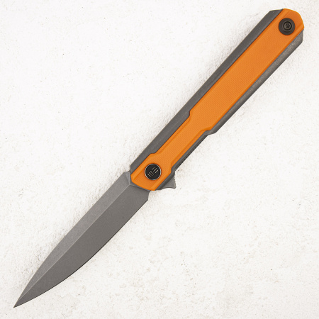 Нож WE Knife Peer, 20CV, 6AL4V Titanium/G10 Gray-Orange