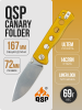 Нож QSP Canary Folder, 14C28N, Ultem Handle, QS150-J1 Нож QSP Canary Folder, 14C28N, Ultem Handle, QS150-J1
