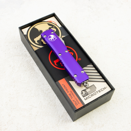 Нож Microtech Ultratech Tanto, Stonewash, M390, Aluminum Purple, 123-10 PU