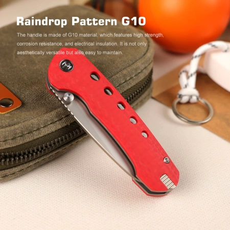 Нож Remette Bee, 14C28N, CNC G10 Red Handle, RT-Bee-R