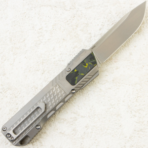 Нож Remette Sharp Leopard, M390, Titanium Gray Handle with Carbon Black/Yellow, ZL301A Нож Remette Sharp Leopard, M390, Titanium Gray Handle with Carbon Black/Yellow, ZL301A