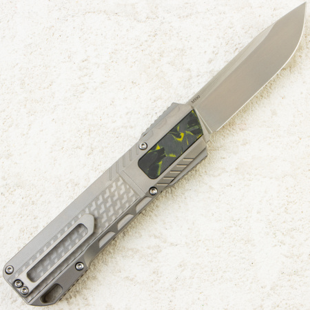 Нож Remette Sharp Leopard, M390, Titanium Gray Handle with Carbon Black/Yellow, ZL301A Нож Remette Sharp Leopard, M390, Titanium Gray Handle with Carbon Black/Yellow, ZL301A