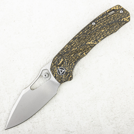 Нож QSP Hornbill, S35VN, Golden Carbon Fiber