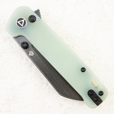 Нож QSP Penguin Button Lock, 14C28N, G10 Jade, QS130BL-B2