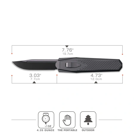 Нож Remette Swordfish Clip-Point, M390, Titanium Black Handle with Colorful Carbon Inlay, ZL101B5