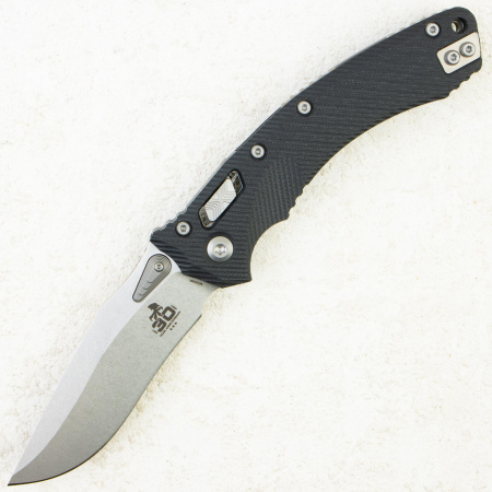 Нож Microtech Amphibian 30th Anniversary RAM-LOK,  Stonewash, M390, G10 Fluted Black, 137RL-10