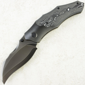 Нож WE Knife Orc Boss, Gray CPM 20CV, Titanium Gray with Aluminum/Carbon Inlay Handle, WE24042-3