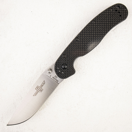 Нож Ontario Rat 1, D2, Satin, Black Carbon, 8867CF