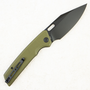 Нож SENCUT GlideStrike Thumb Hole Knife OD Green Coarse G10, S23018-3 - складной туристические ножи из стали Нож SENCUT GlideStrike Thumb Hole Knife OD Green Coarse G10, S23018-3 - складной туристические ножи из стали