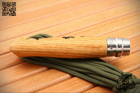 Нож Opinel №8, Нержавеющая сталь, Дуб, Гравировка собака - купить в интернет-магазине Blademan