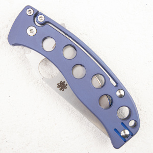 Нож Spyderco PITS, N690CO, Titanium Blue - складной туристические ножи из стали Нож Spyderco PITS, N690CO, Titanium Blue - складной туристические ножи из стали