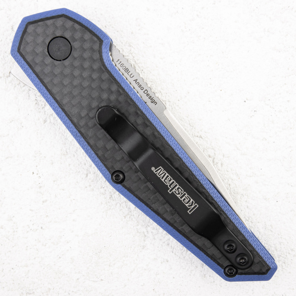 Нож Kershaw Fraxion, 8Cr13MoV, Satin, G10/Carbon Blue, 1160BLU