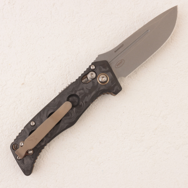 Нож Benchmade Mini Auto Adamas, MagnaCut, Marbled Carbon Fiber Handle, 2730-03