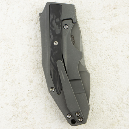 Нож WE Knife Coral, Gray Stonewashed, CPM 20CV, Titanium/Carbon Gray Handle, WE24044-2