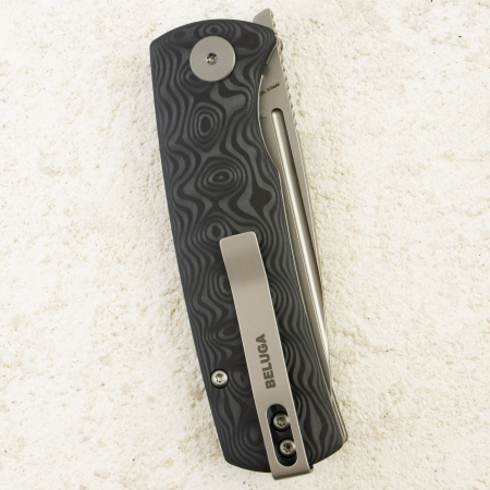 Нож Petrified Fish Beluga, Sand Blasting, 14C28N, Carbon Fiber Handle, PFP01XCP Нож Petrified Fish Beluga, Sand Blasting, 14C28N, Carbon Fiber Handle, PFP01XCP