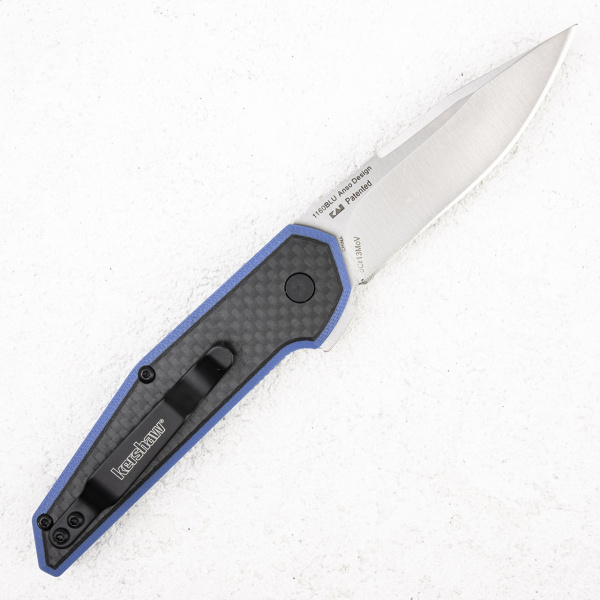 Нож Kershaw Fraxion, 8Cr13MoV, Satin, G10/Carbon Blue, 1160BLU