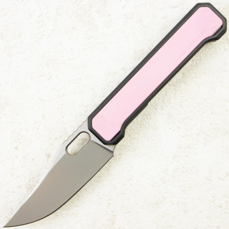 Нож NOC Knives MT-30, M390, DLC Stainless Steel Handle with G10 Pink Inlay, MT-3011