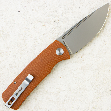 Нож Petrified Fish Beluga, K110, Sandblasting, Micarta Brown Handle, PFP01KMP Нож Petrified Fish Beluga, K110, Sandblasting, Micarta Brown Handle, PFP01KMP