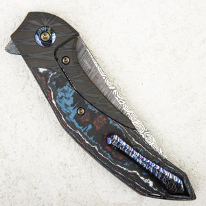 Нож WE Knife Merata, Damasteel, Titanium Tiger Stripe /Nebula Fat Carbon Fiber. LIMITED EDITION - складной туристические ножи из стали Нож WE Knife Merata, Damasteel, Titanium Tiger Stripe /Nebula Fat Carbon Fiber. LIMITED EDITION - складной туристические ножи из стали