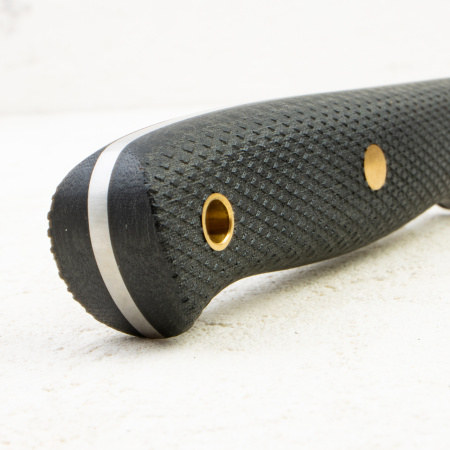 Нож Южный Крест Росомаха, N690, Конвекс, Микарта Черная, Насечка - купить в интернет-магазине Blademan