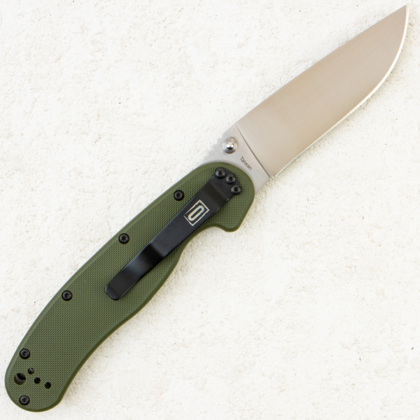 Нож Ontario Rat 1 Folder, AUS-8 Satin Blade, Foliage Green Nylon Handle ON8848FG