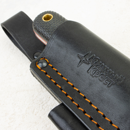 Нож Южный Крест Кефарт, VG10, Конвекс, Микарта Черная, Насечка