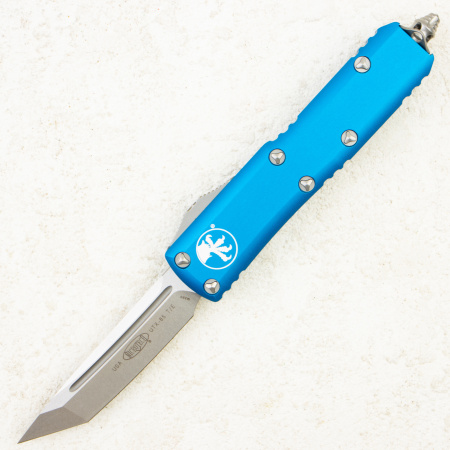 Нож Microtech UTX-85 Tanto, Stonewash, M390, Aluminum Blue, 233-10 BL