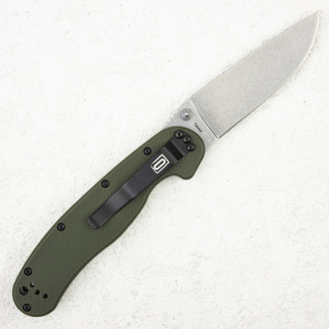 Нож Ontario Rat 1, AUS-8 Stonewashed, Foliage Green Nylon, 8874TC - складной туристические ножи из стали Нож Ontario Rat 1, AUS-8 Stonewashed, Foliage Green Nylon, 8874TC - складной туристические ножи из стали